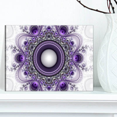 « mauve à motif fractal avec cercles », impression