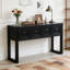 Carved Console Table with 3 Soft-Close Drawers-545448691
