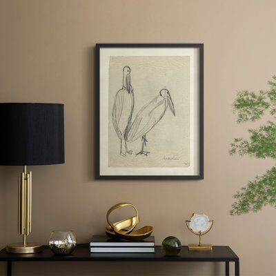Vintage Sketch CIII Framed Print - Solid Wood