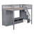 Loft Bed Frame With Wardrobe-536021850
