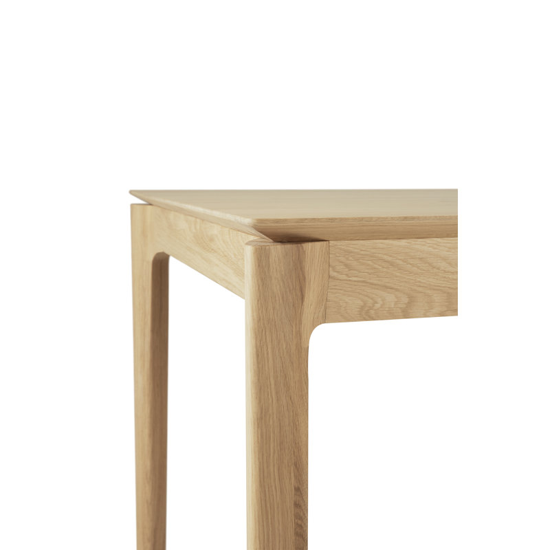Bok Solid Wood Extendable Dining Table, 30"H x 47.5"L x 35.5"W, Varnished Oak