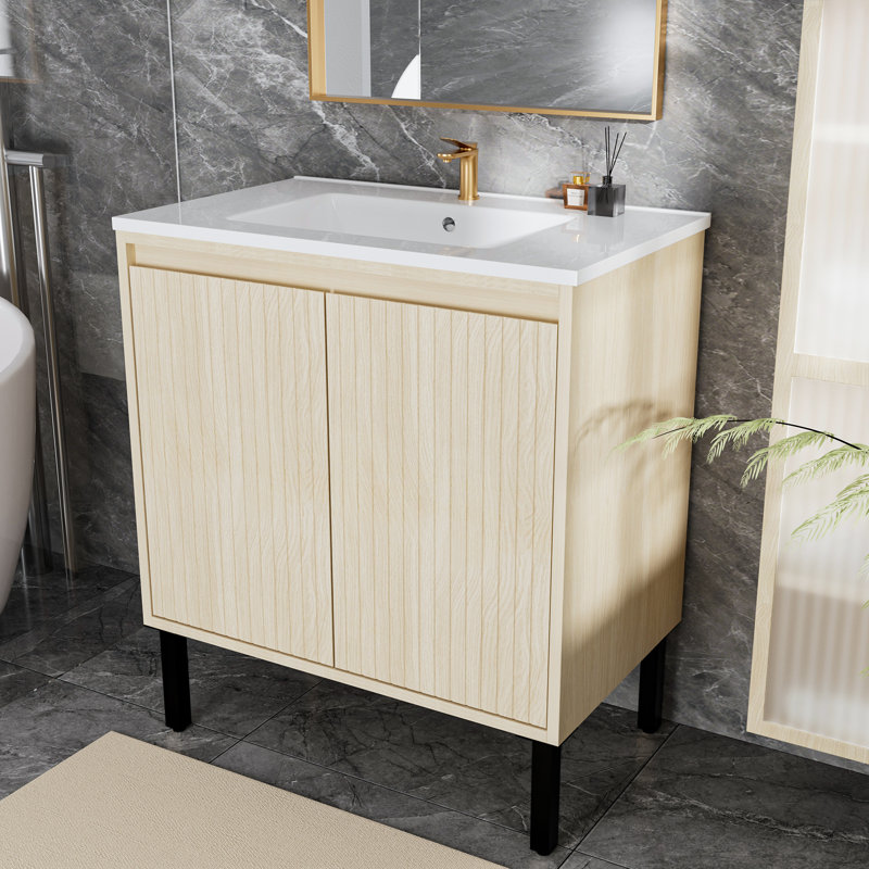 Meuble-lavabo de 30 po sans lavabo, 30", Beige
