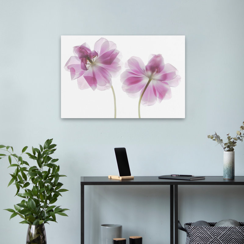 Plantes, fleurs, abstrait, art mural, H 16 po x l 24 po