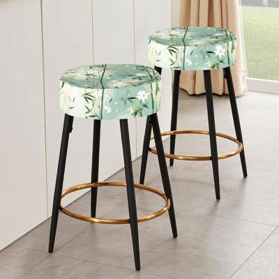 Bamboo Zen Haven II - Oriental Bar Stools Set Of 2