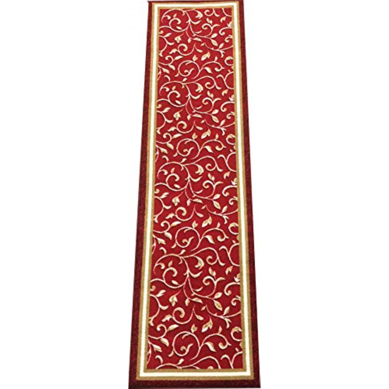 Tapis de cuisine Faasulu, Tapis de couloir 1,8 pi x 4,11 po, Rouge