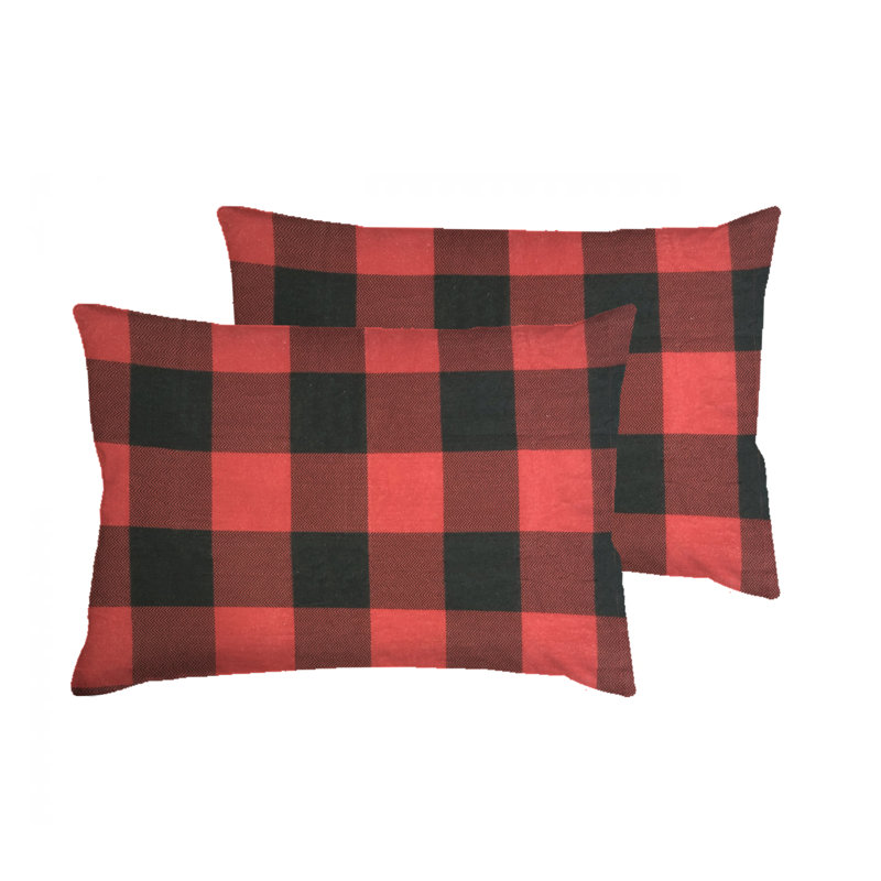 Ensemble de taies d'oreiller en flanelle 100% coton Buffalo