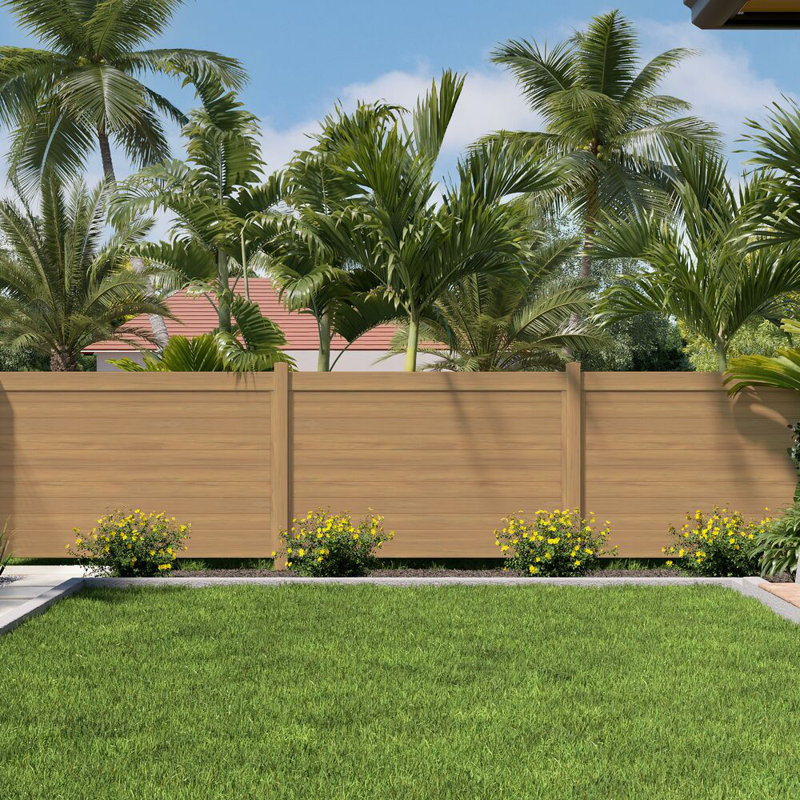 6 ft x 8 ft Cypress Horizontal Vinyl Privacy Fence Panel