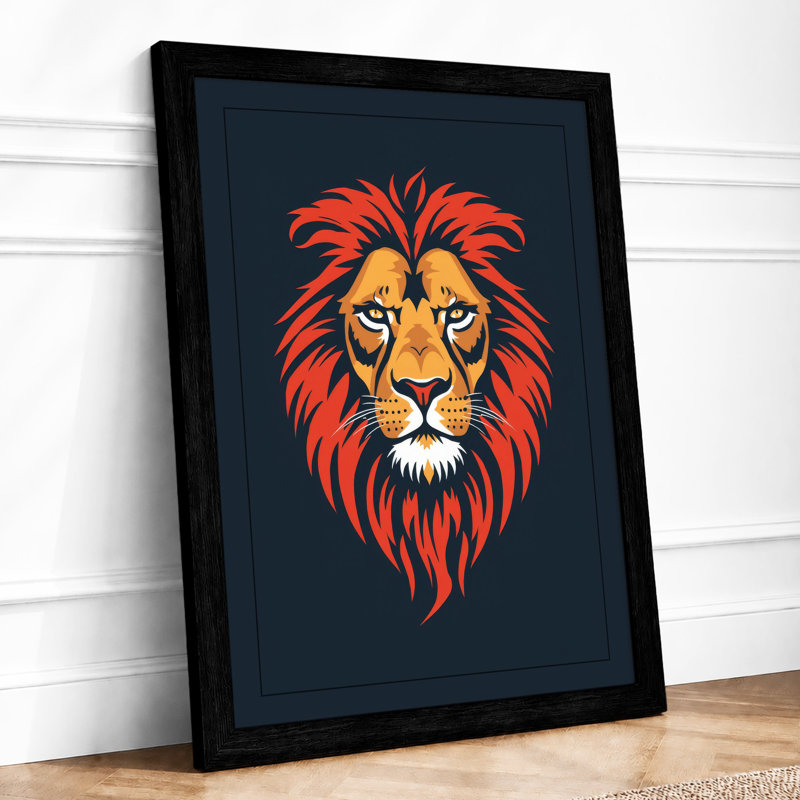 Lion's Crown Modern - Print, A2 - 59.4 x 42.0 cm, Black
