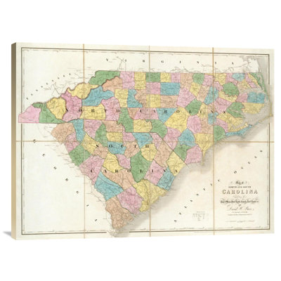 " Map Of North And South Carolina, 1839 "