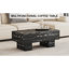 Table basse moderne et simple à texture de marbre noir, 43,3 po x 21,6 po 17,2 po, pratique pour la vie quotidienne-256107482-256107485