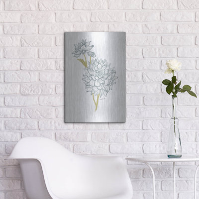 Luxe Metal Art 'Countryside Bloom 2' By Stellar De " Countryside Bloom 2 " by Stellar Design Studio