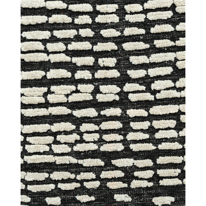 Hand Knotted Wool Geometric Area Rug in Ivory, Rectangle 12'3" x 14'10"