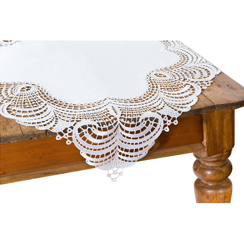 Wedgeworth Table Topper, 36" L x 36" W, White