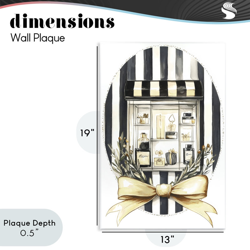Décoration murale pour fenêtre Maison Parfum, par Petal Prints Design, 19 x 13