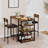 Dining Bar Table Set With 3 Storage Shelves, Pub Bar Counter Table With 2 Footrest Chairs-1337629337