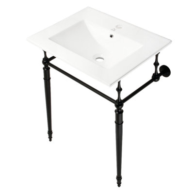 Lavabo console 24 "Fauceture Edwardian avec pieds en laiton (un trou)
