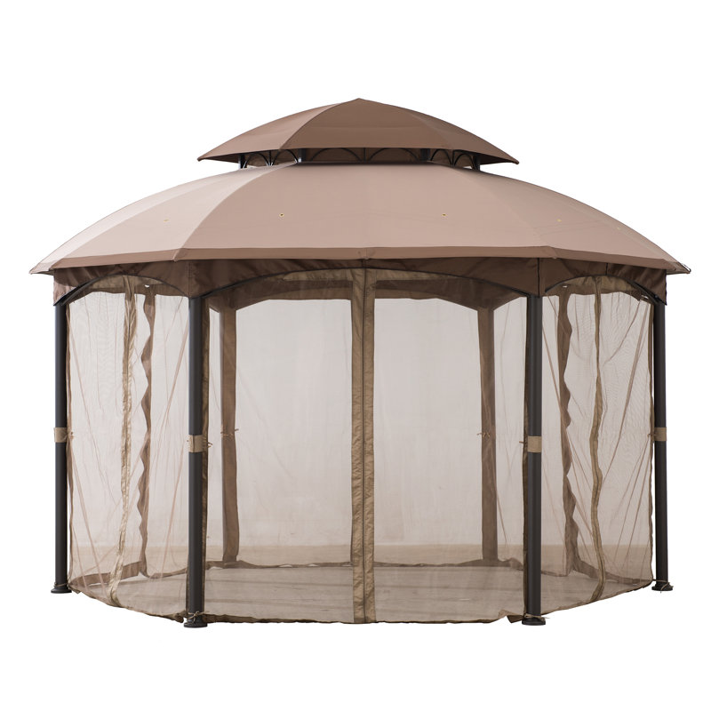 Fabric Pavillon PINDO - 412cm x 412cm, brown, Araeya