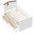 Twin Bed Frame With Storage 4 Drawers,Wooden Bed Frame For Kids,Platform Twin Size Bed With Guardrail Headboard And Ladder, No Box Spring Needed, Easy Assembly-1821404989