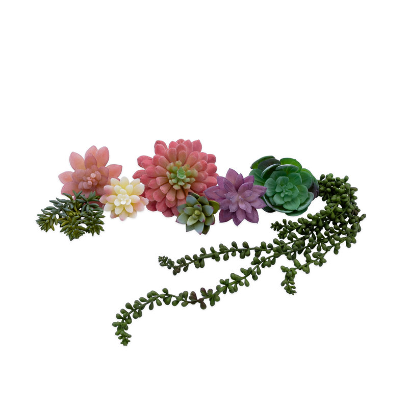 Ensemble de fleurs artificielles Succulents 9 pièces