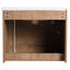 Meuble-lavabo mural, lavabo en céramique blanche, tablettes de rangement, porte à fermeture en douceur, structure en contreplaqué, aspect rustique facile à nettoyer, scénario à usages multiples