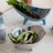 Organic Spectrum Stoneware Footed Bowl