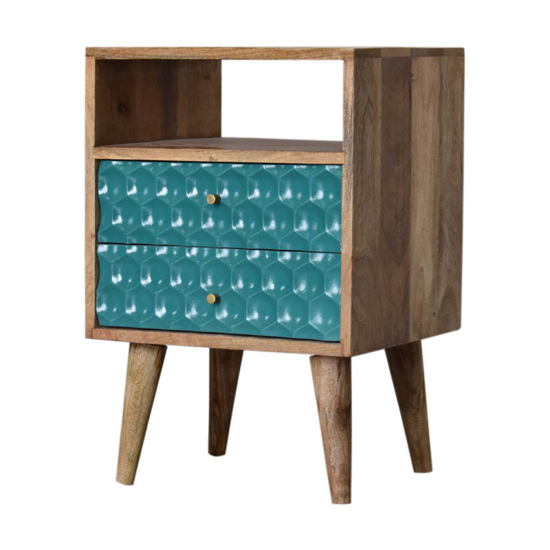 Winham 40cm W Solid Wood Bedside Table