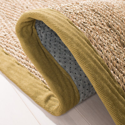 Auckland Bamboo Slat/Seagrass Natural/Olive Area Rug