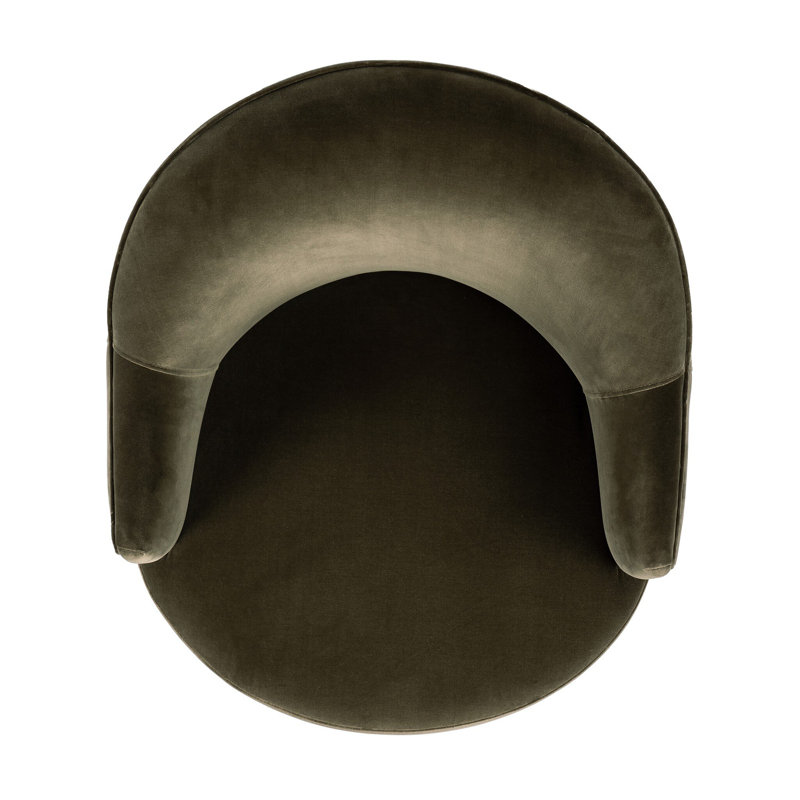 Aurora Wide Swivel Armchair, Surrey Olive Performance Velvet
