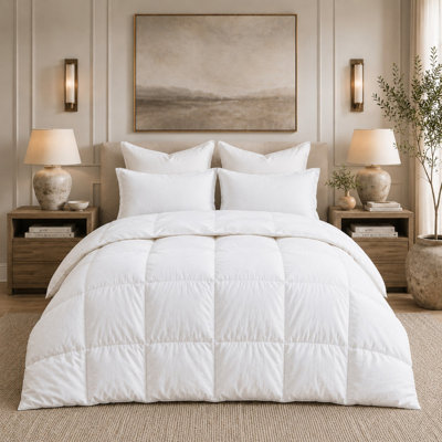Goose Down Duvet Insert - All Season Weight - Full/Queen - White