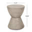 Table d'appoint d'extérieur légère et durable en gris clair MGO, parfaite pour le patio et la cour