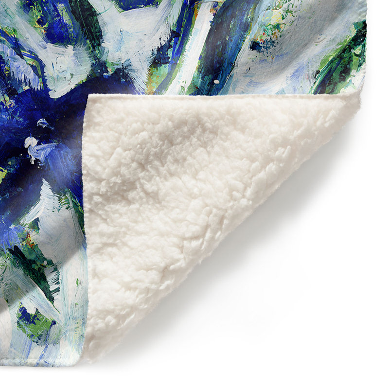 Couverture iris, l 51 po x L 60 po
