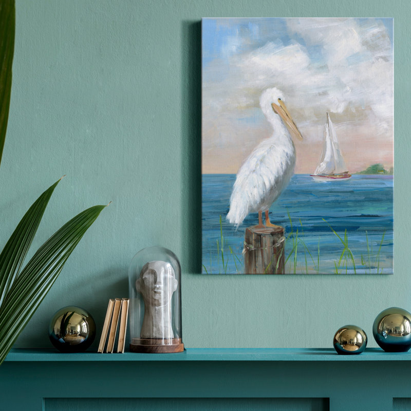 Pelican View I - Reproduction d'art sur toile tendue, H 36 po x l 24 po x P 1 po