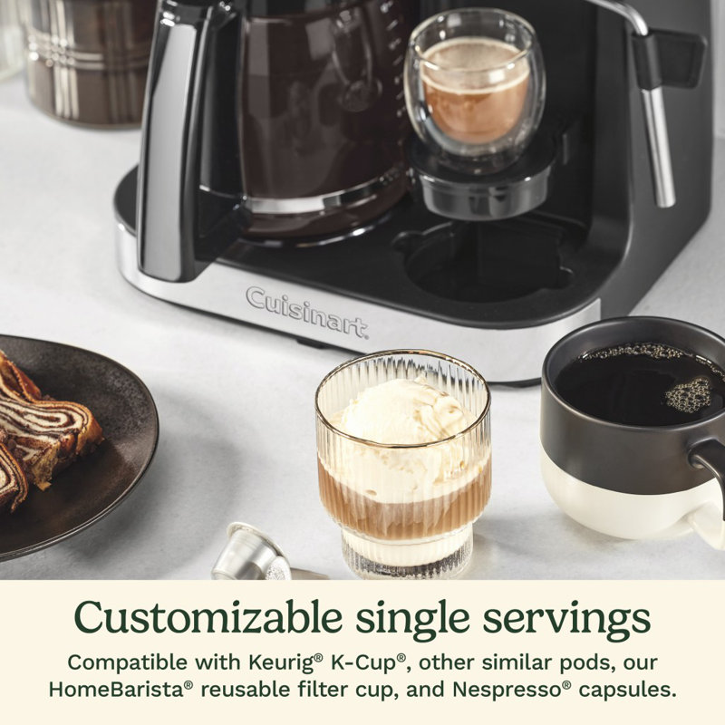 COFFEE CENTER BARISTA BAR 4-IN-1 COFFEEMAKER, Crystal Rhinestone Glam, Glass, 12 cups