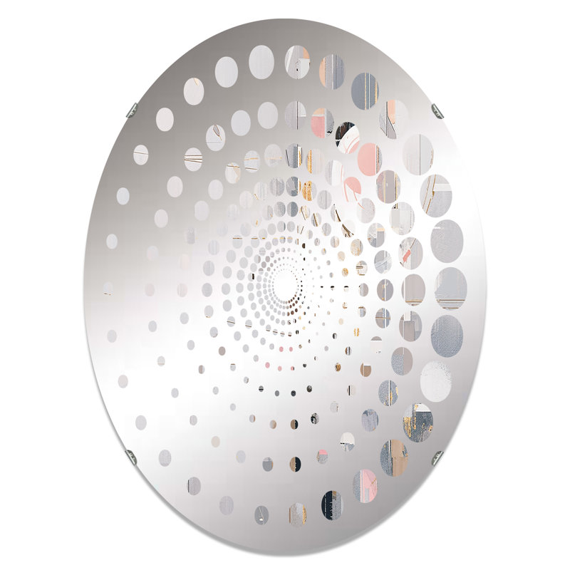 Miroir décoratif rose et gris en mosaïque Echoes I - MIR102871 O, L 20 po x H 30 po