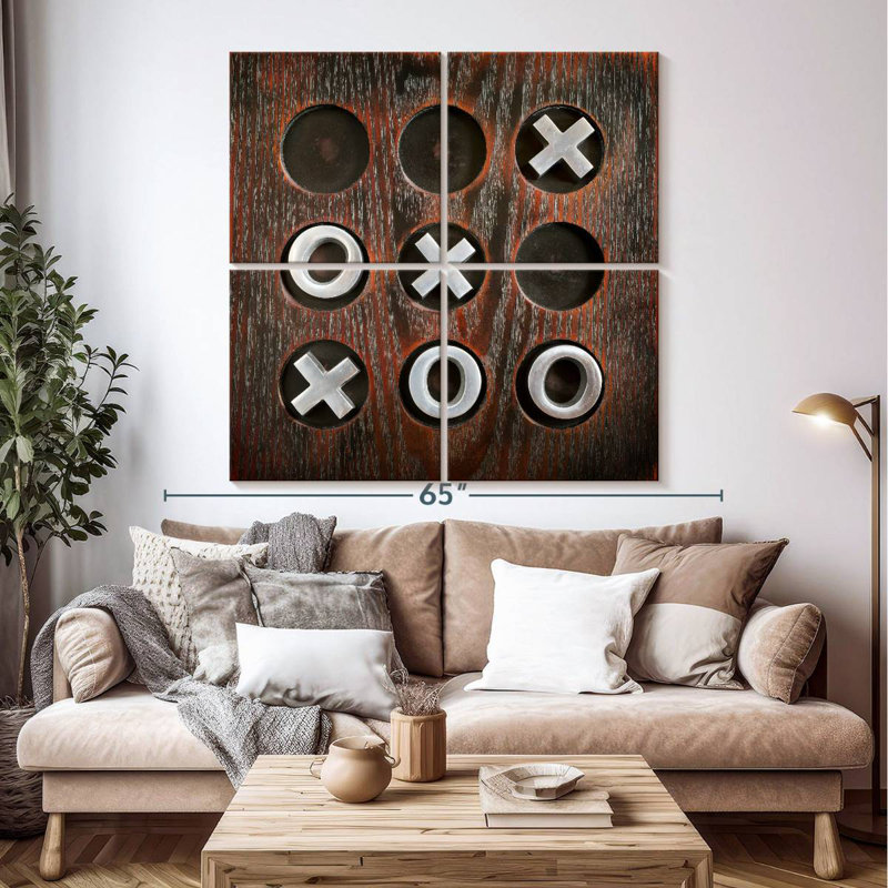 Senne Wooden Tic Tac Toe, 50" H x 50" W