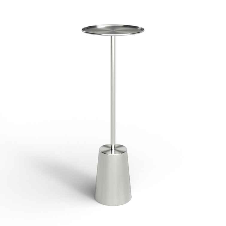 Patson Steel Tray Top Pedestal End Table (incomplete-base only, flat table top not included)