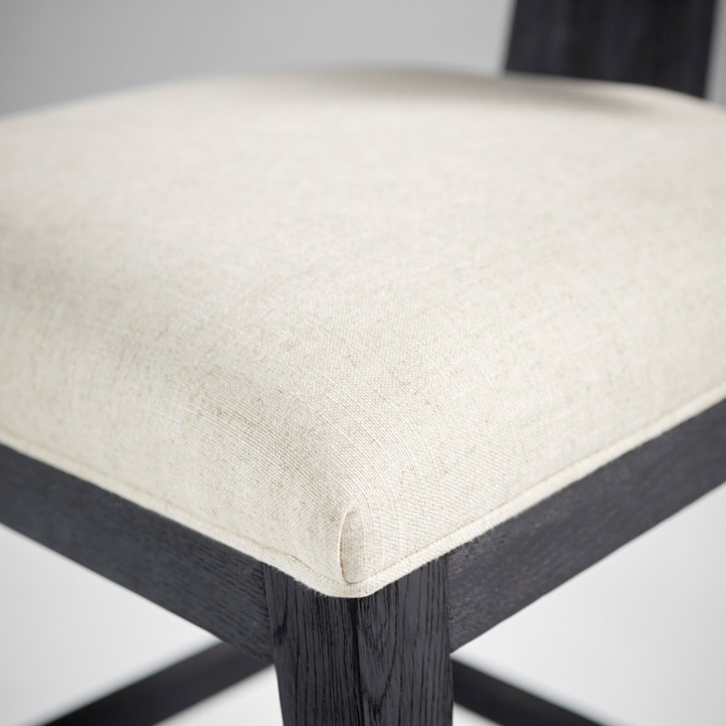 Sedia Upholstered Stool with Solid Wood Frame