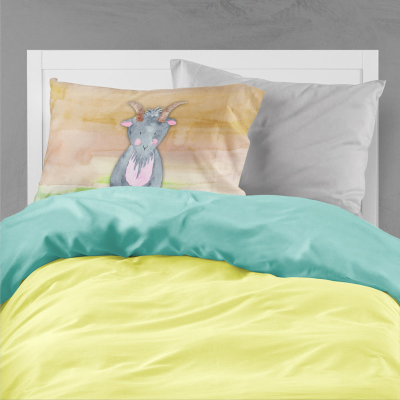 Taie d’oreiller aquarelle chèvre