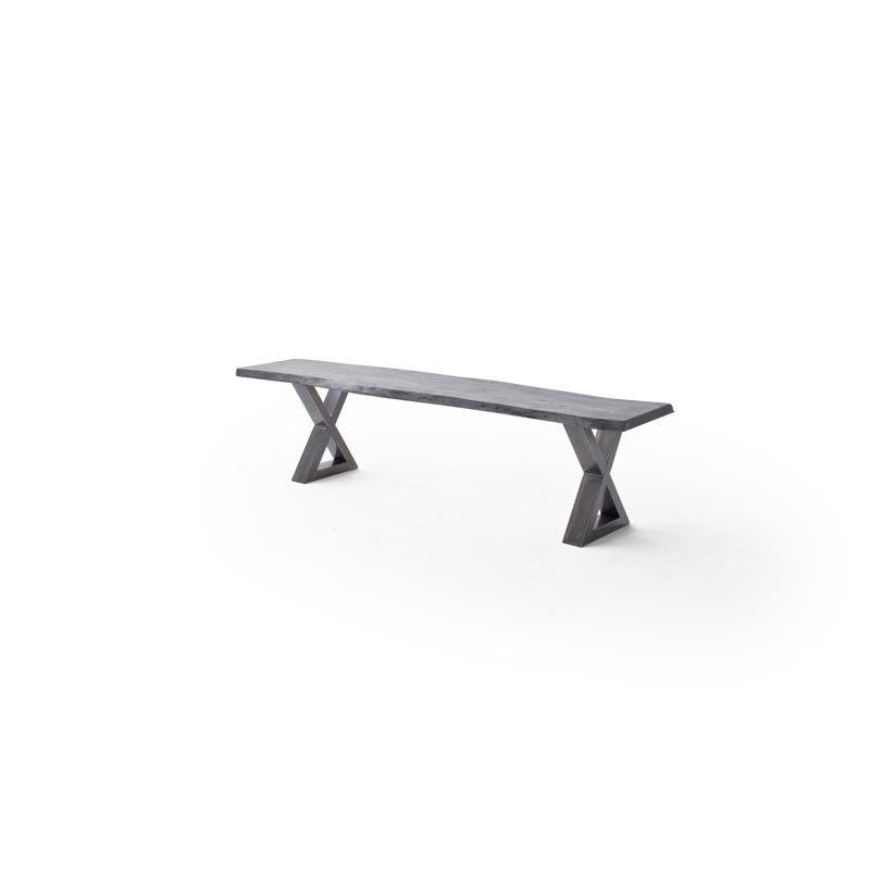 Meza Painted Metal Bench Legs, Grey