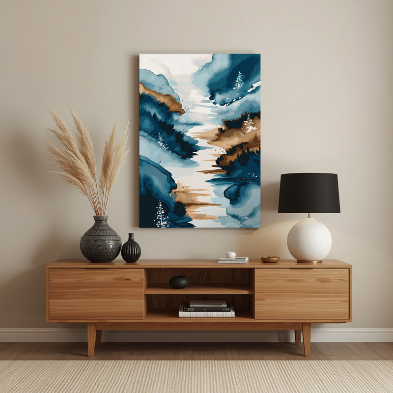 Aquarelle, paysage, 37, art mural en métal vert, H 14 po x l 11 po