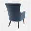 Chaise décorative 27 po, salon en bois à haute densité en mousse de style moderne, bleu