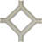 Inner Diamond Intersection for 5" Traditional Coffered Ceiling System