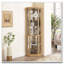 Vitrine de coin lumineuse avec portes et tablettes en verre trempé-13523559