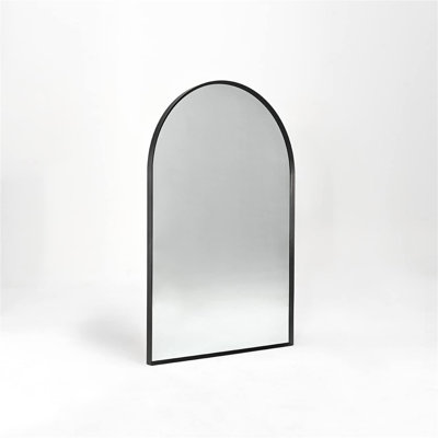24X36 Inch  Metal Framed Arched Bathrrom Mirror For Wall. (Includes Mirror Only)
