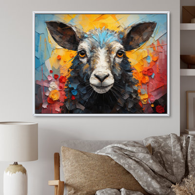 " Colorful Abstract Sheep Collage II "