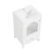 Charmant meuble-lavabo avec rangement spacieux et design élégant-109043886