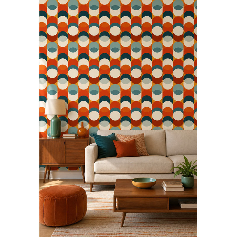 Papier peint mural Mid-Century, Peel and Stick