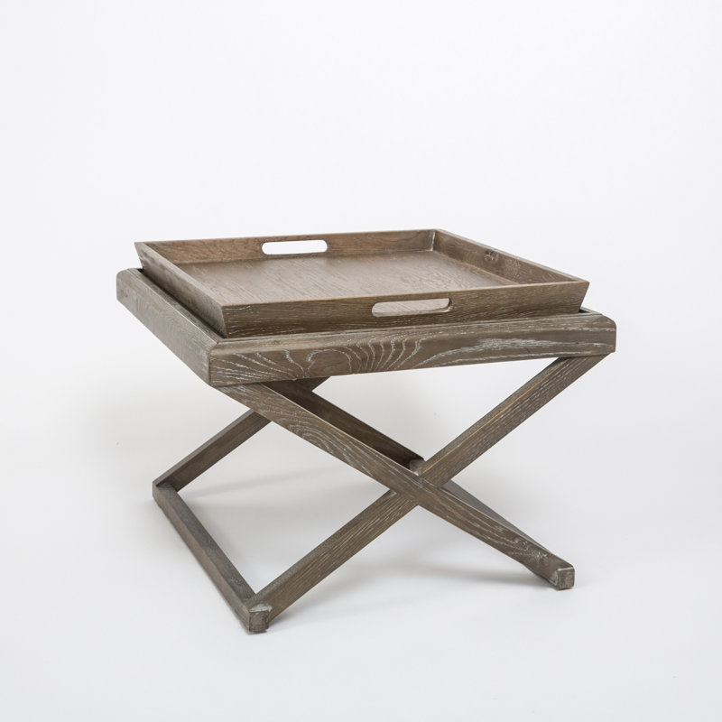 Oxford Solid Wood Tray Top End Table
