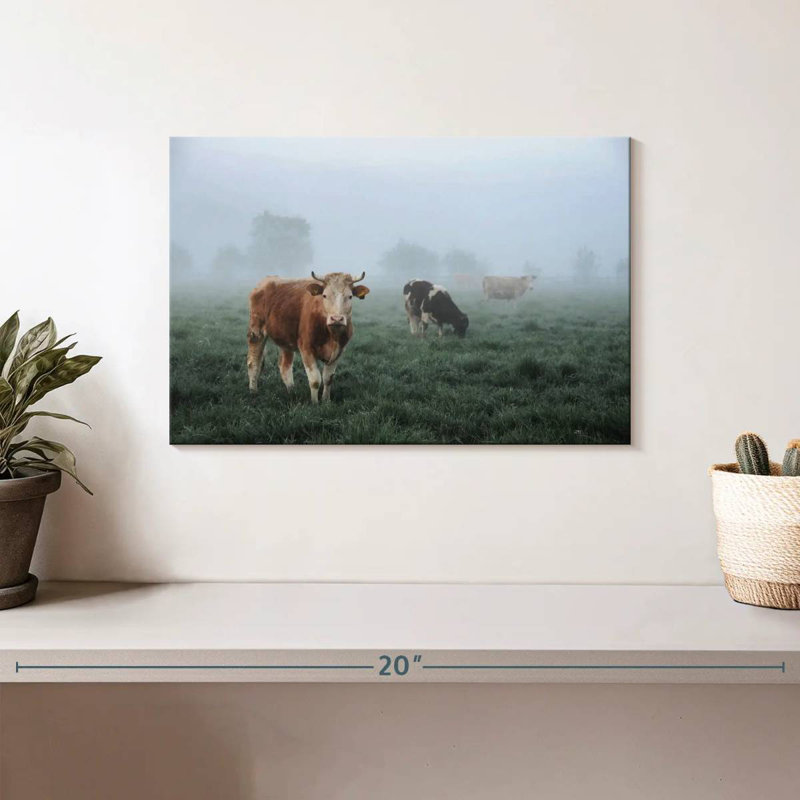 Foggy Cows, 8" H x 12" W