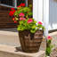 Pot de fleurs extérieur rond en polyrésine brun 15,75 po x 15,75 po x 14 po Boisdale-1599208235